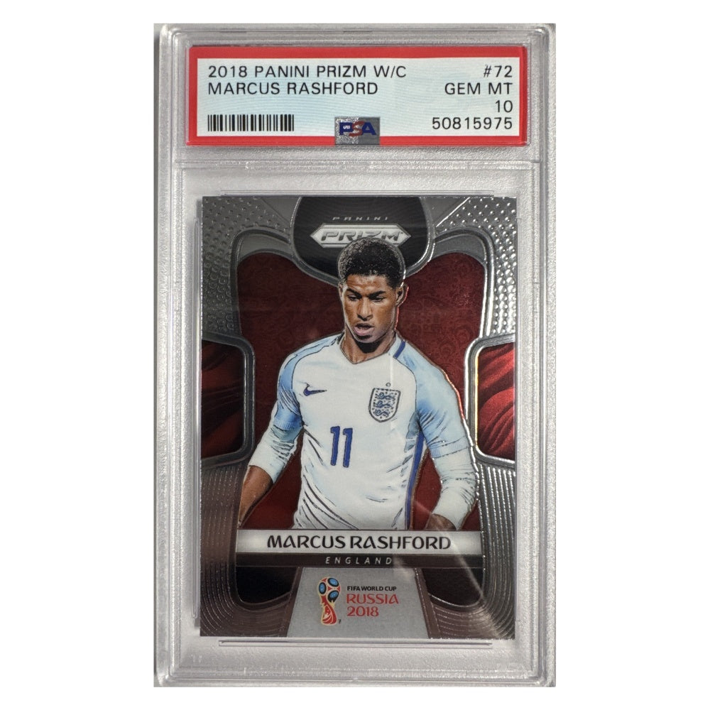 2018 Panini Prizm World Cup #72 – Marcus Rashford – PSA 10 GEM MT