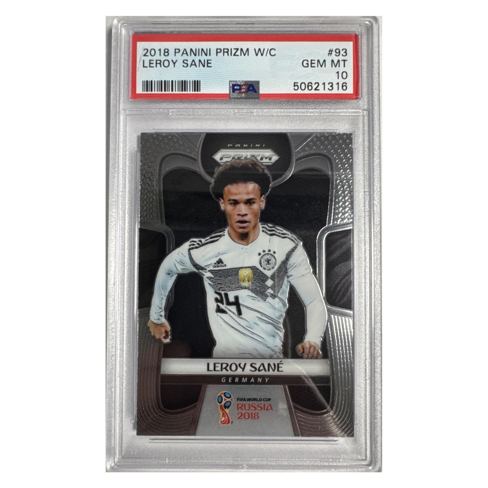 2018 Panini Prizm World Cup #93 – Leroy Sané – PSA 10 GEM MT
