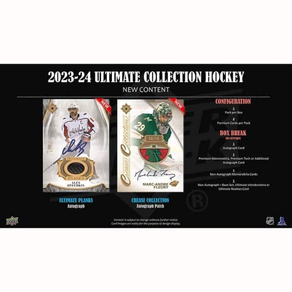 2023/24 Upper Deck Ultimate Collection -jääkiekko NHL-harrastuslaatikko