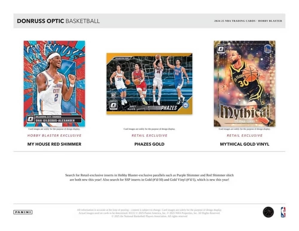 2024/25 Panini Donruss Optic -koripallon NBA-korttikotelo