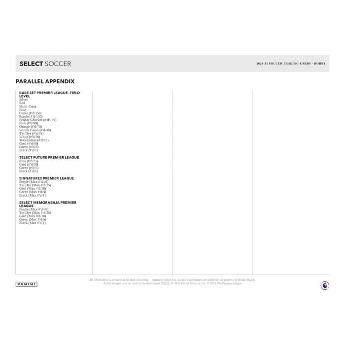 2024-25 Panini Select Premier League - Hobby Box
