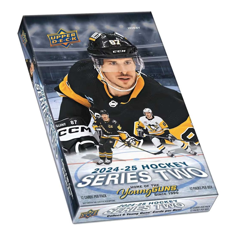 2024/25 Upper Deck Series 2 Hobby Box, samlarbox med NHL-hockeykort för samlare.