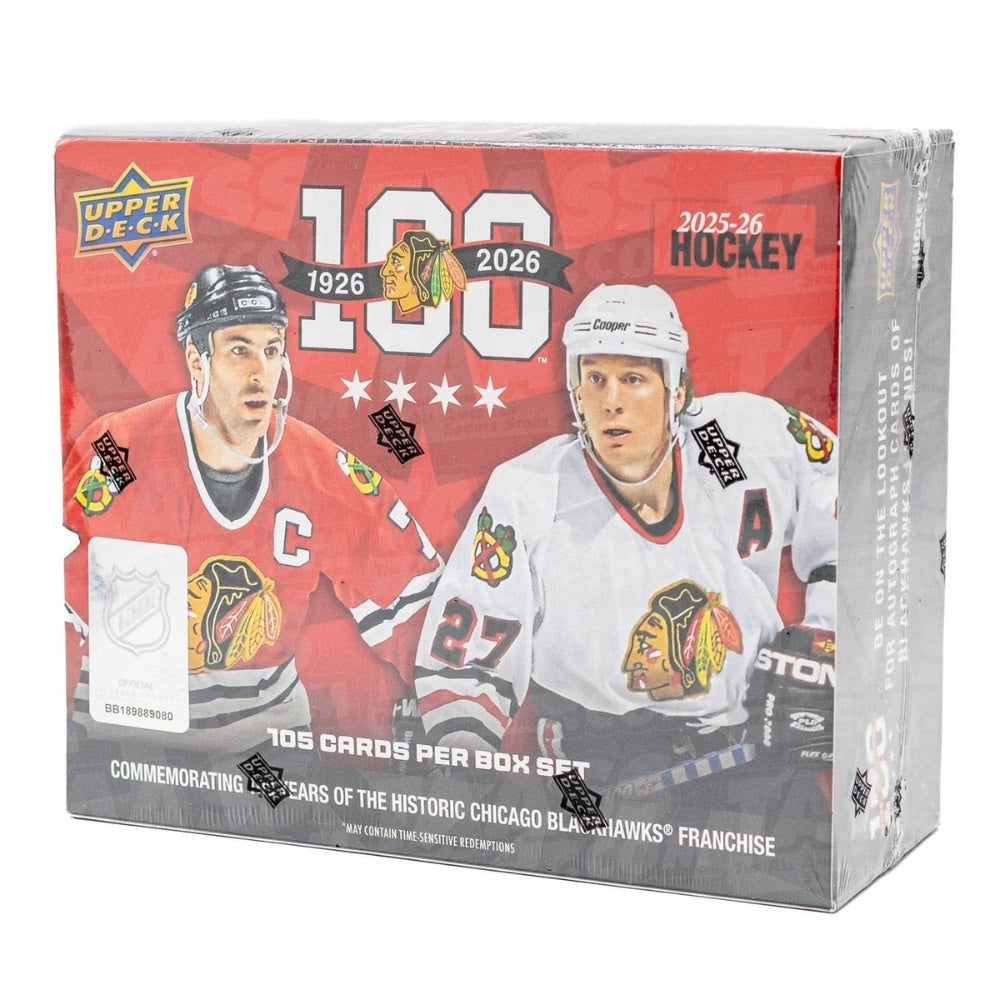 2025-26 Upper Deck Chicago Blackhawksin Centennial Box Set - 105 NHL-korttia