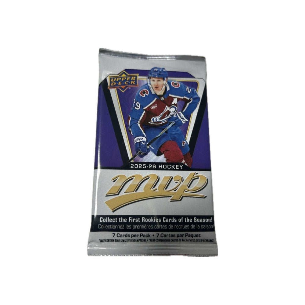 2025-26 Upper Deck MVP -myyntipakkaus - Jääkiekkokortit (7 kpl)