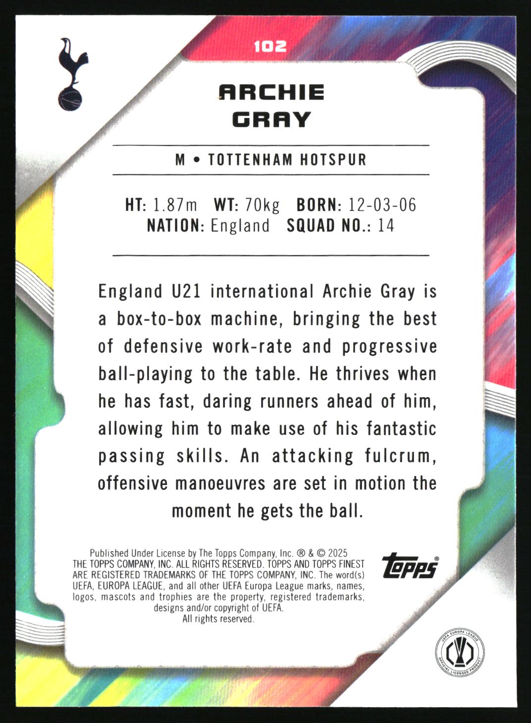 Archie Gray TK Tottenham Hotspur