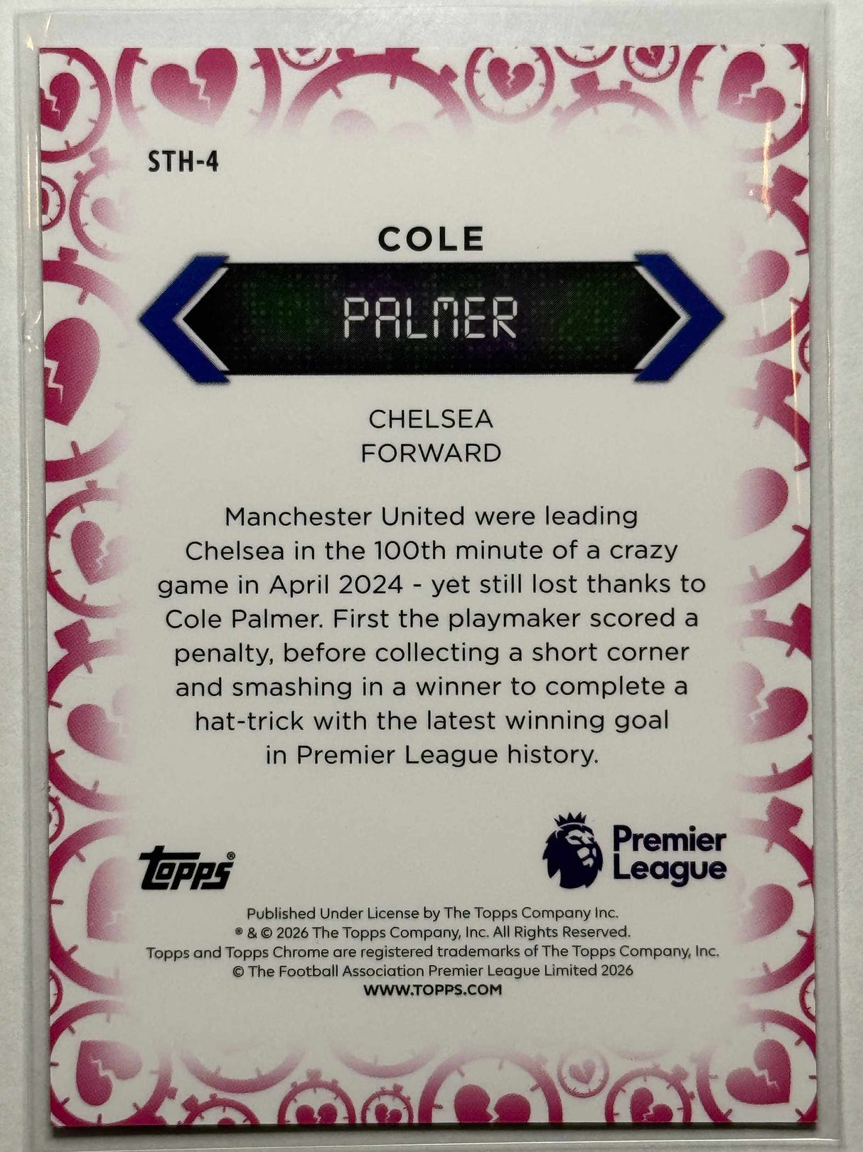 Cole Palmer - Sydäntenmurskaaja - Topps Chrome PL 25/26