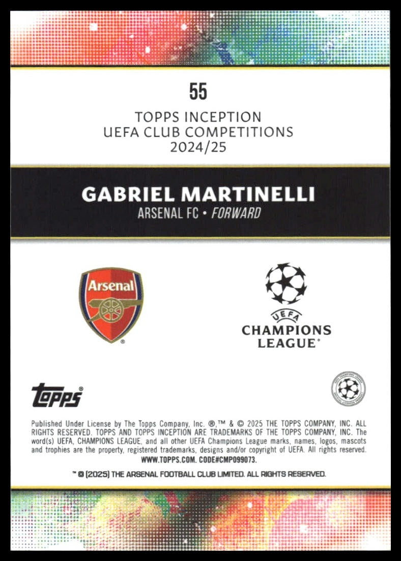 Gabriel Martinelli - Perus - Topps Inception UCC 24/25