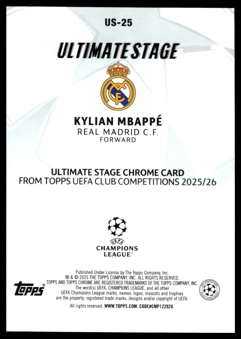 Kylian Mbappé – Ultimate Stage – Topps Flagship 25/26