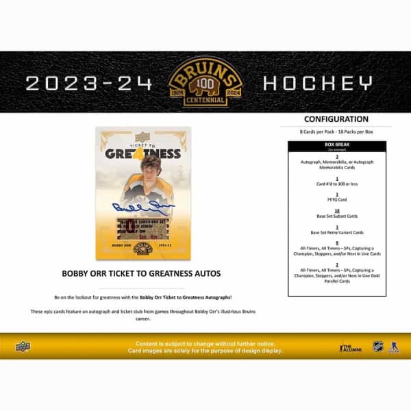 2023-24 Upper Deck Boston Bruins Centennial
