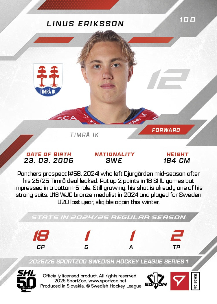 100 TIK LINUS ERIKSSON - BLUE