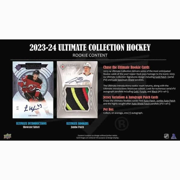 2023/24 Upper Deck Ultimate Collection -jääkiekko NHL-harrastuslaatikko