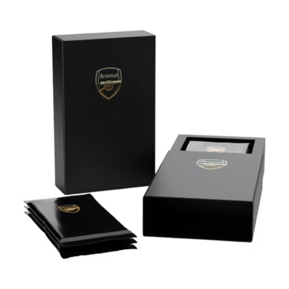 2024-25 Futera Platinum Arsenal FC Hobby Box med premium samlarkort för fotboll och exklusiva kort.