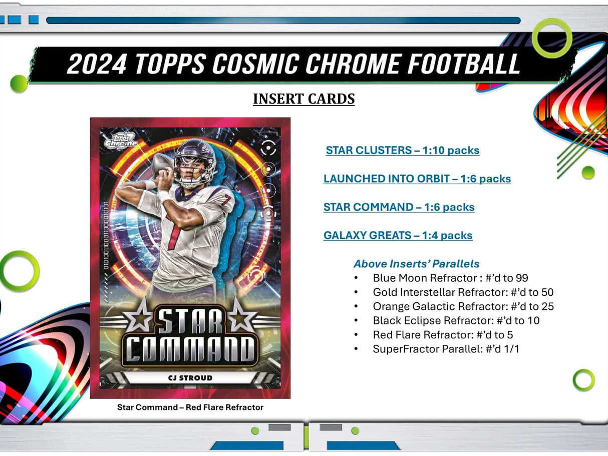 2024 Topps Cosmic Chrome -jalkapallo - Hobby Box
