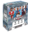 Topps Chrome UEFA Club Competitions 25/26 Mega Box, officiella fotbollskort för samlare.