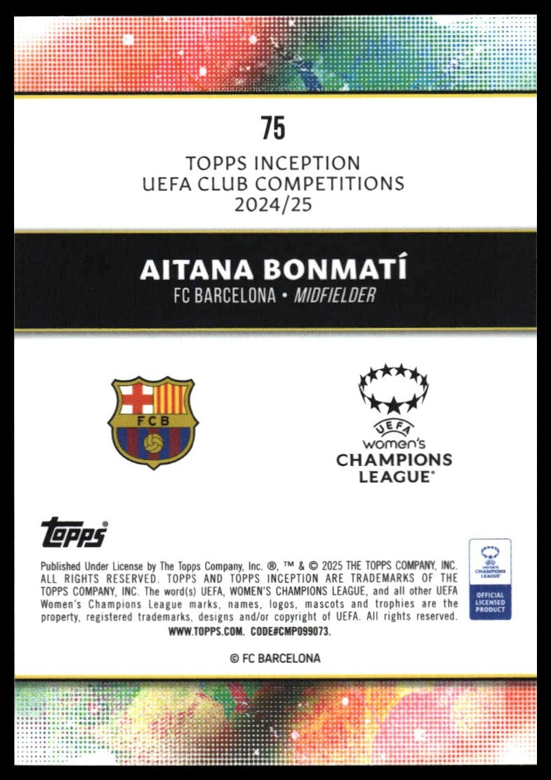 Aitana Bonmatí - Peruskortti - Topps Inception UCC 24/25
