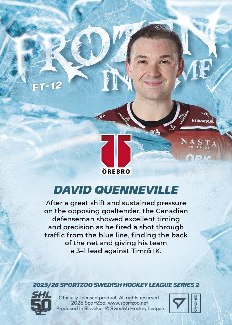 FT-12 ÖRE David Quenneville AJAN SYVYYKSISSÄ