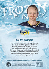 FT-17 HV71 Riley Woods AJASSA PYSÄHTYNYT