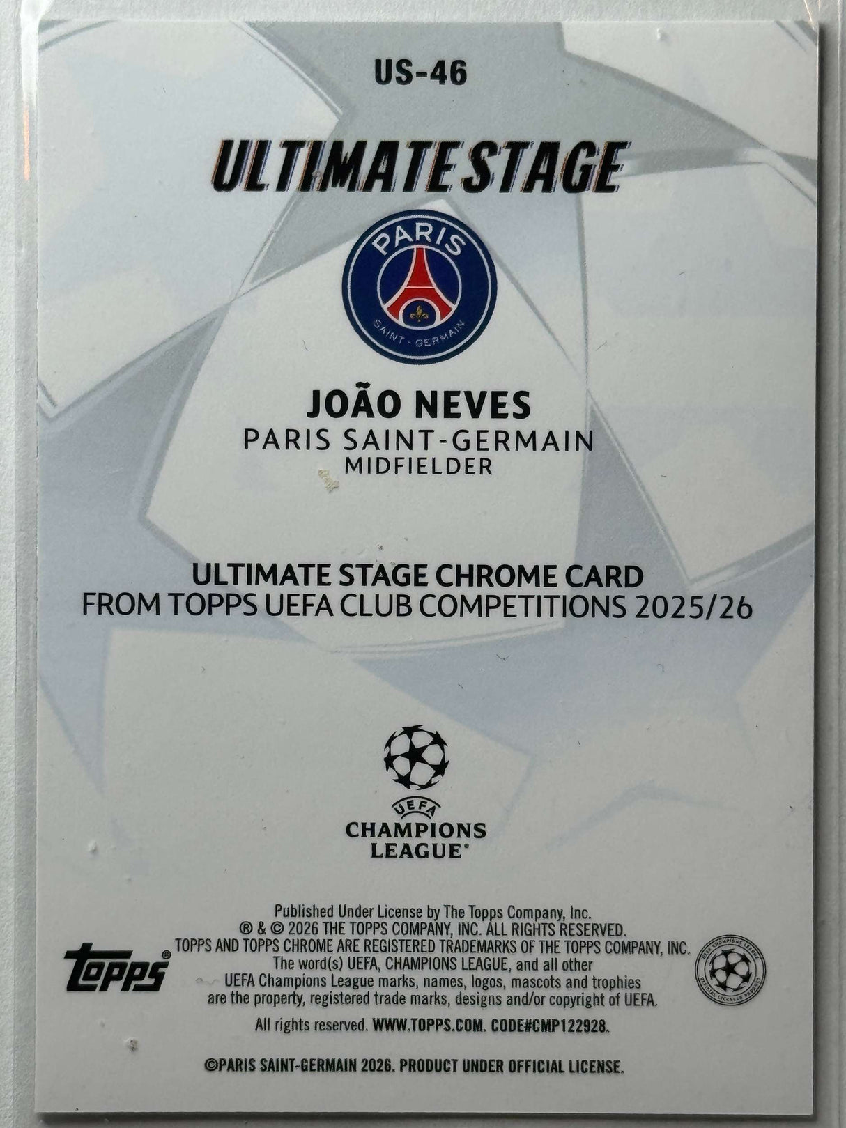João Neves - Ultimate Stage - Topps Flagship 25/26