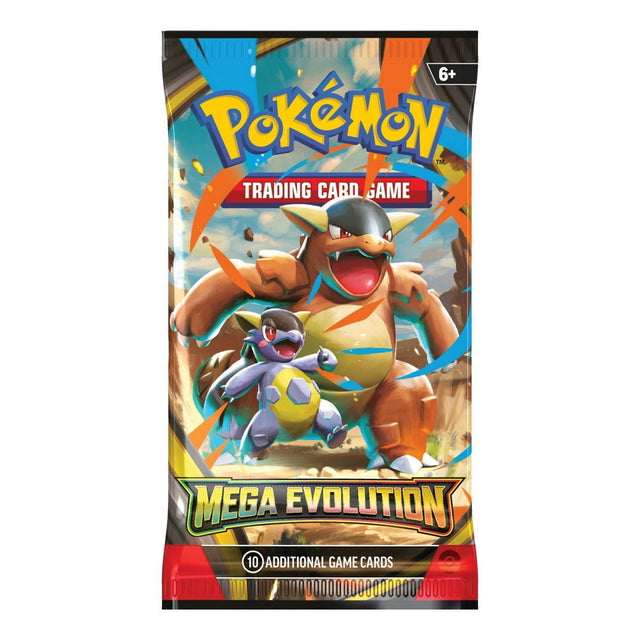 Pokémon Mega Evolution Booster Pack med samlarkort, oöppnat paket för Pokémon-samlare.