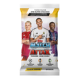 Obrutet pack med Topps Match Attax fotbollskort för säsongen 2025/2026.