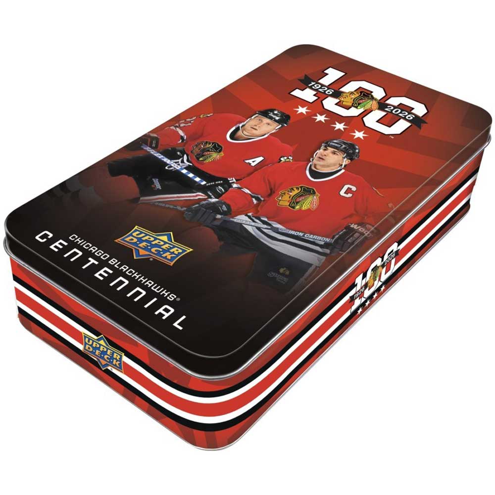 2025-26 Upper Deck Chicago Blackhawks Centennial Hobby Tin